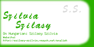 szilvia szilasy business card